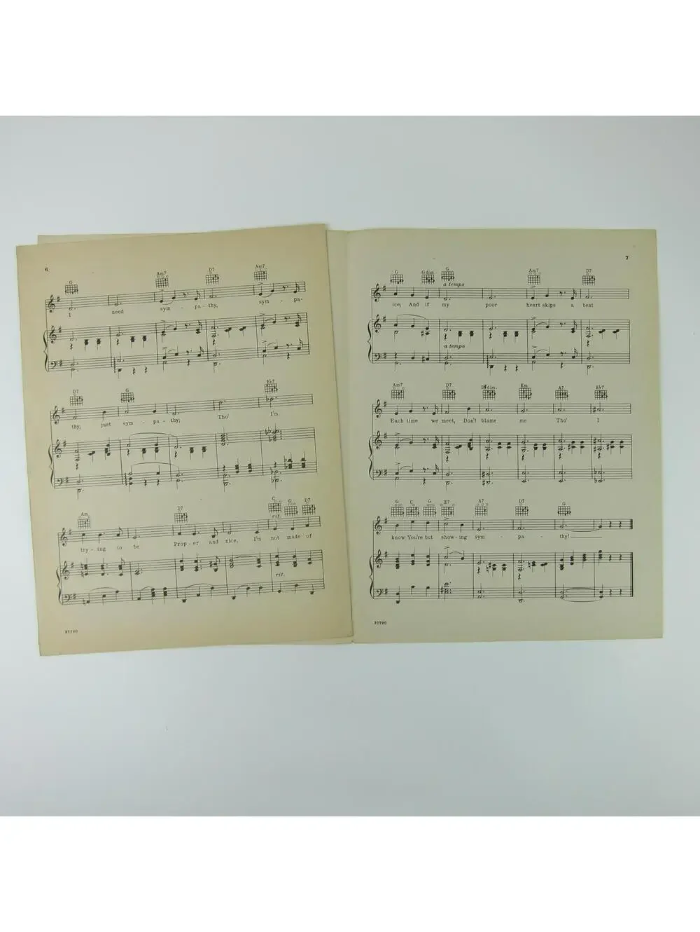 Sheet Music Sympathy The Firefly Jeanette Macdonald Allan Jones Vintage 1937